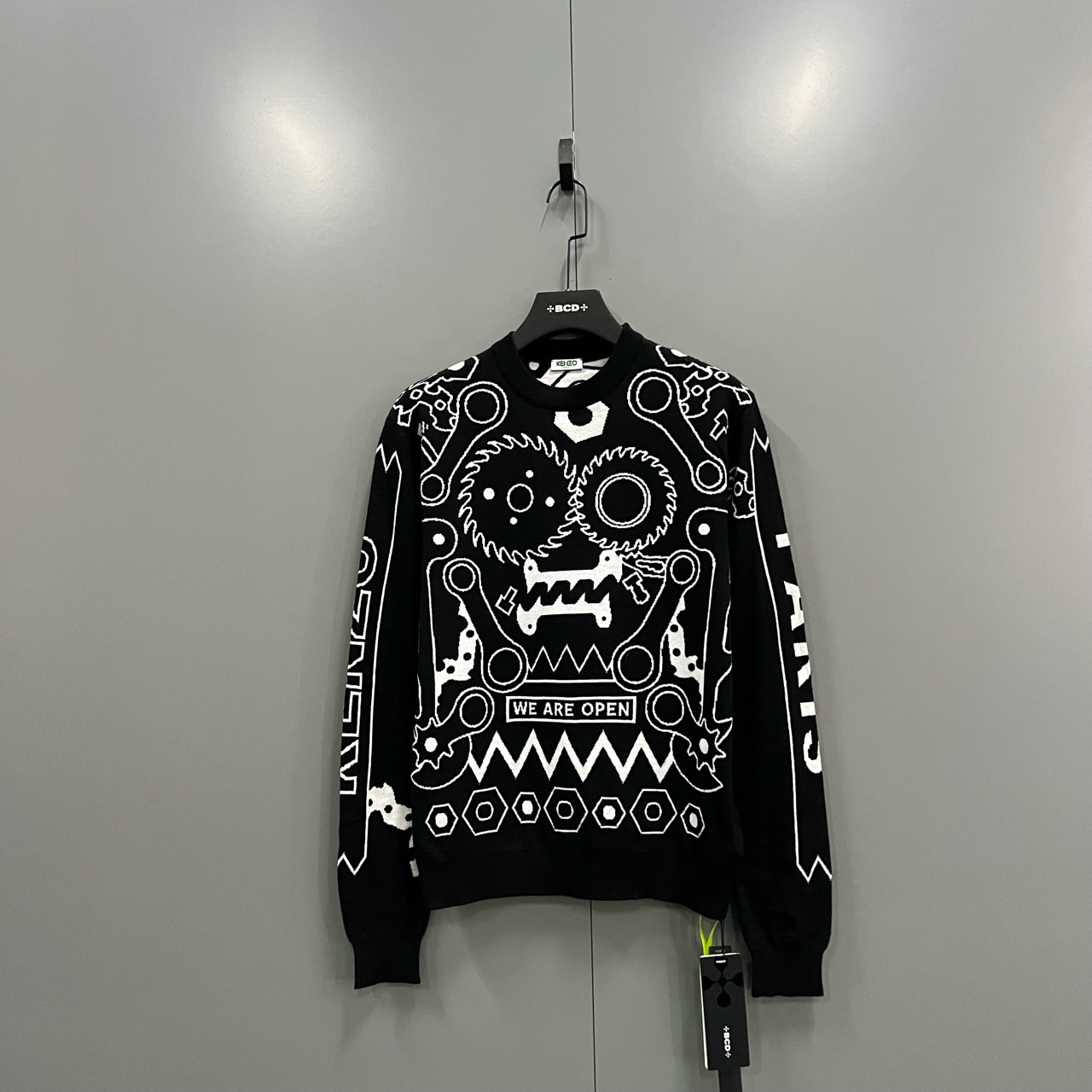 95新 KENZO/肯佐 jp  几何图案印花针织衫 M码 603335