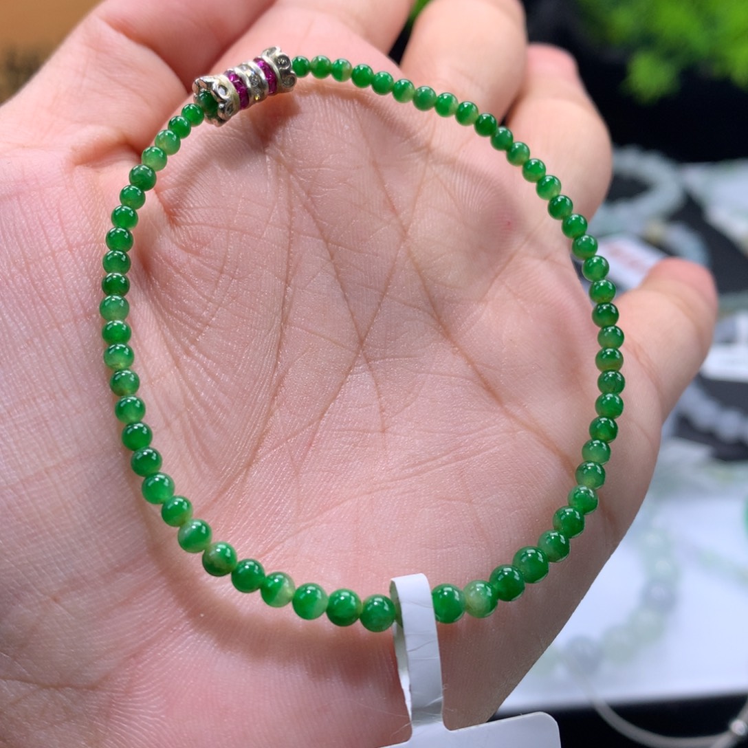 翡翠未镶嵌手链卡2.5～3.5