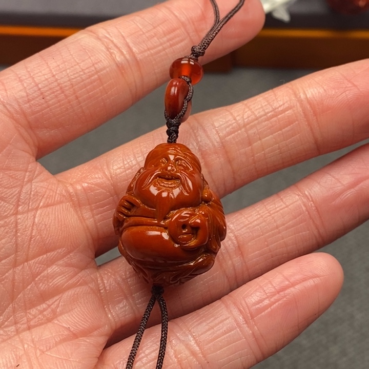 心***运手串橄榄核单子财神