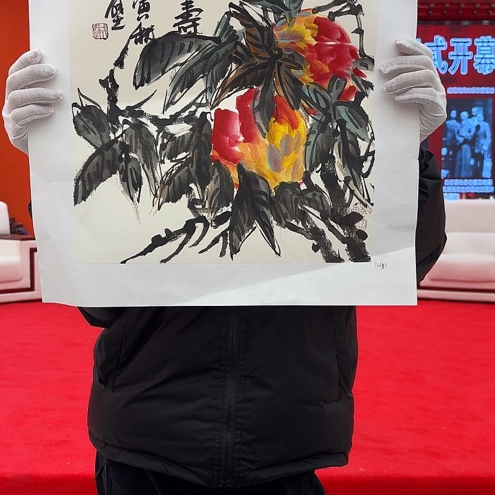 国画戈炳南老先生展览原作