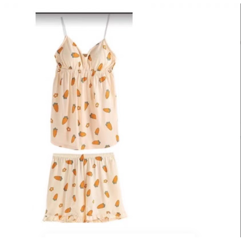 107-夏季新款小清新吊带套装可家居可外出