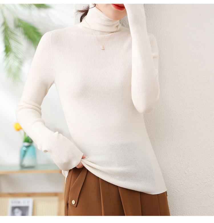 高端羊毛针织衫高领百搭秋冬必入气质简约