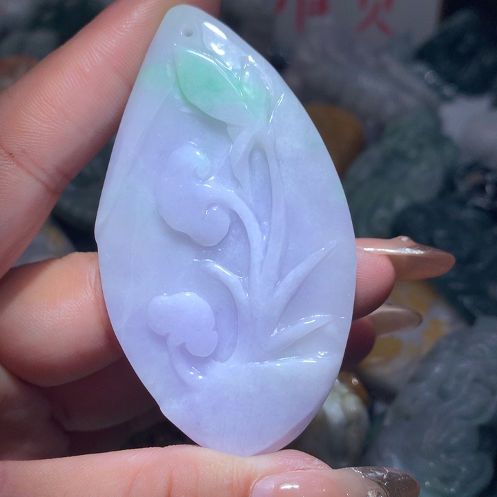 翡翠未镶嵌颈饰保真天然A货翡翠
