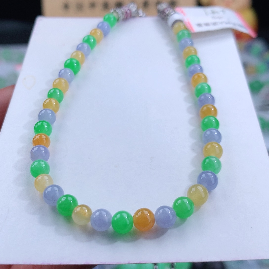 翡翠手链未镶嵌卡4.5mm