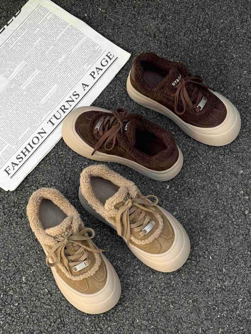 2美丽姐的系带厚底勃肯鞋536