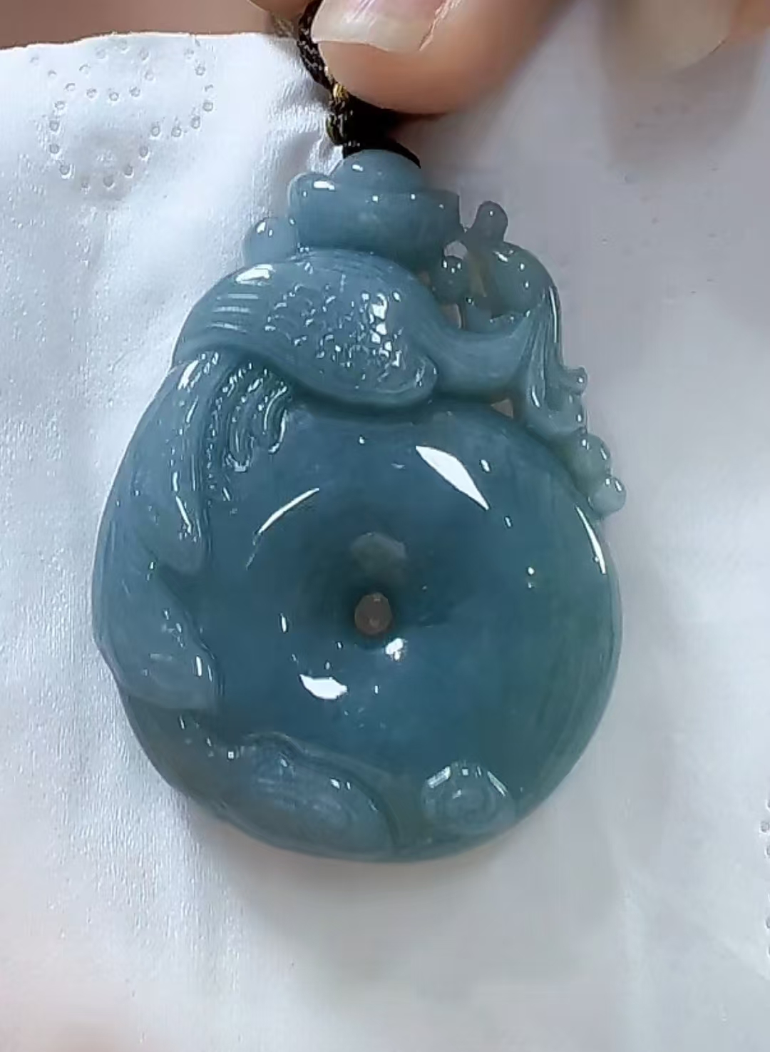 天然翡翠A货凤凰平安扣（多样性发货发其一）宽33+高47+厚10-13送绳