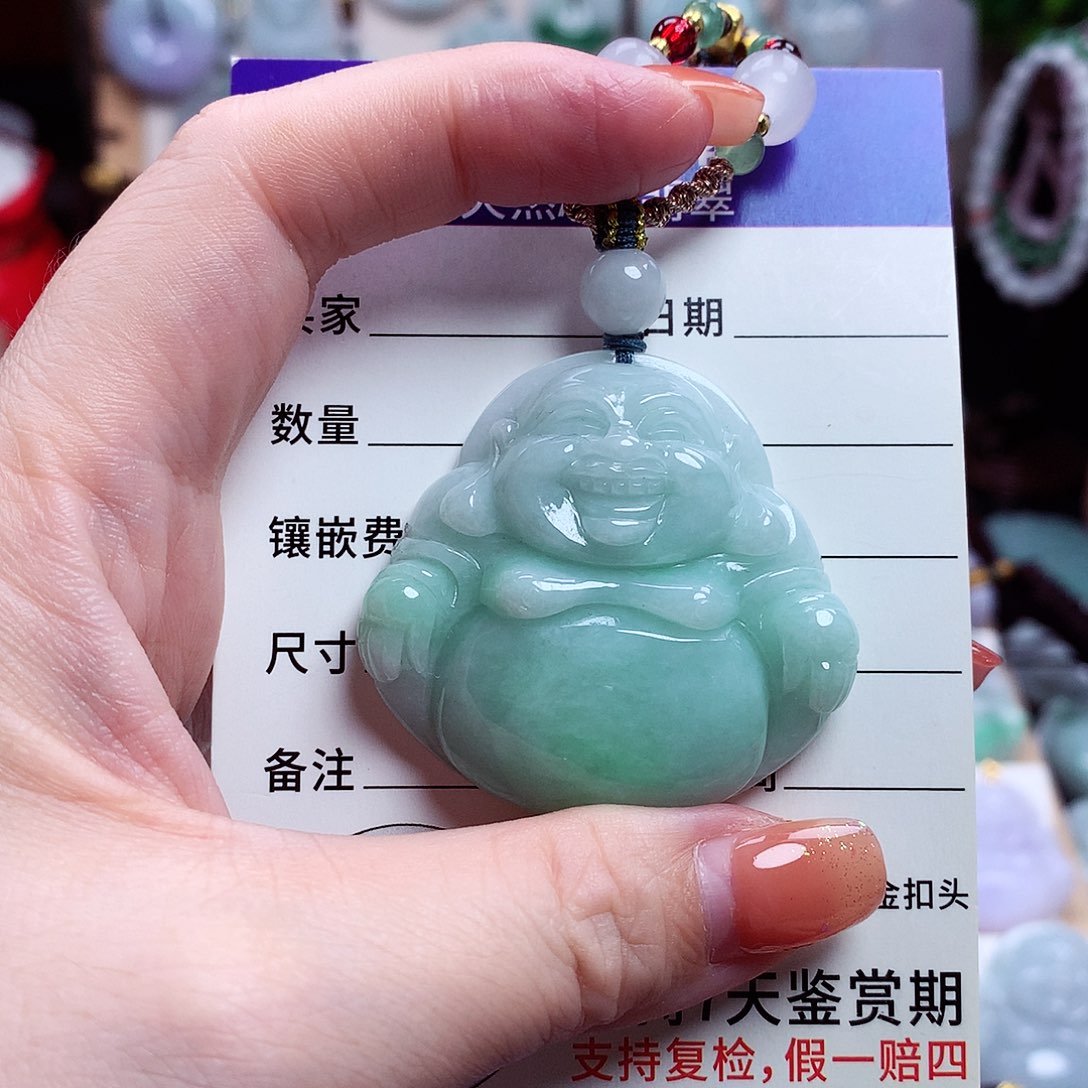 颈饰未镶嵌翡翠佛公07