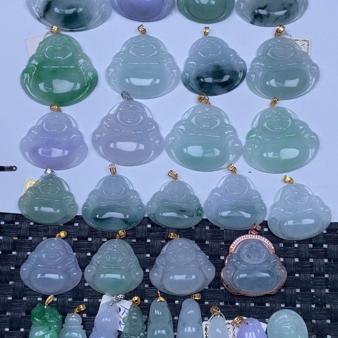 颈饰未镶嵌翡翠天然翡翠