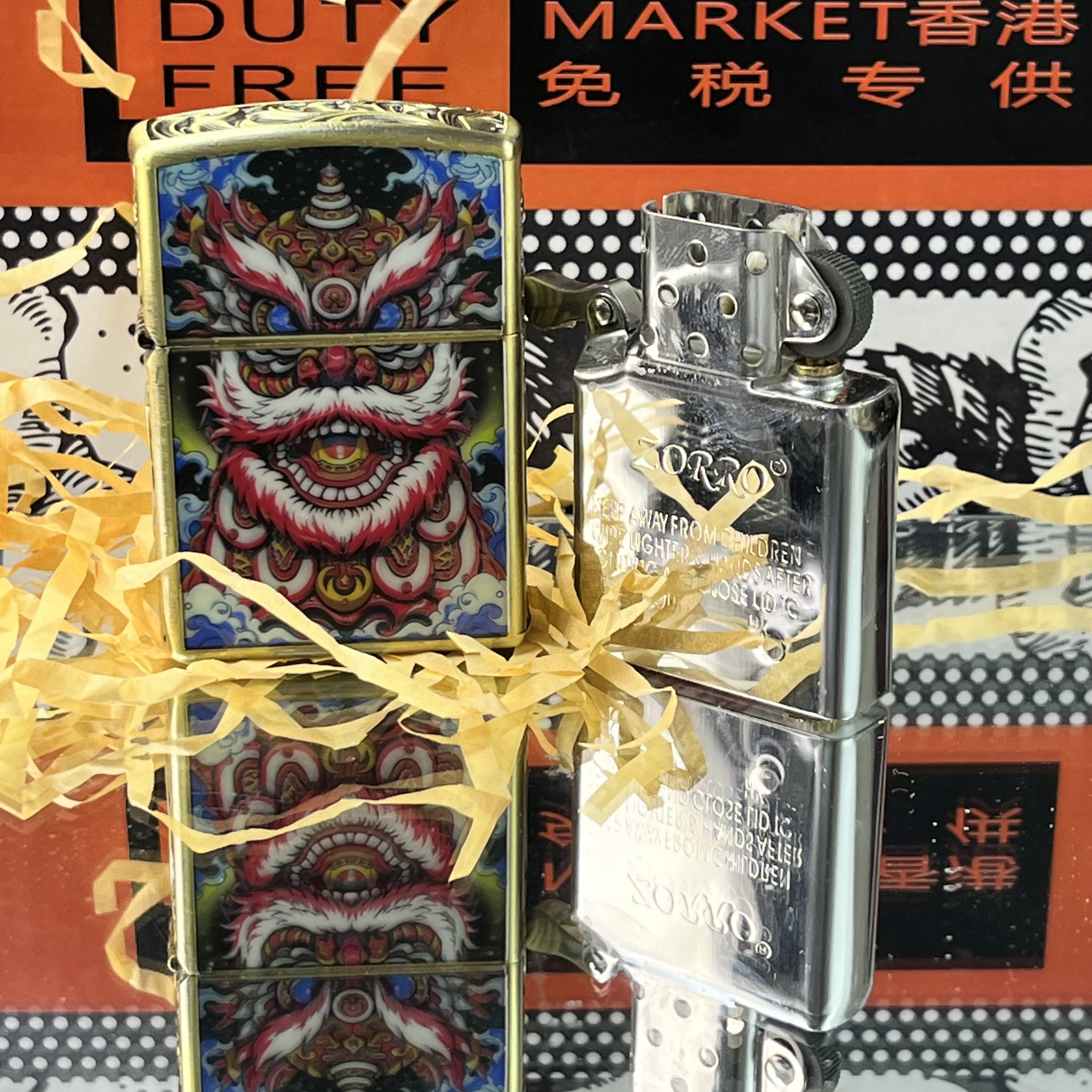 ZORRO佐罗夜光醒狮煤油打火机