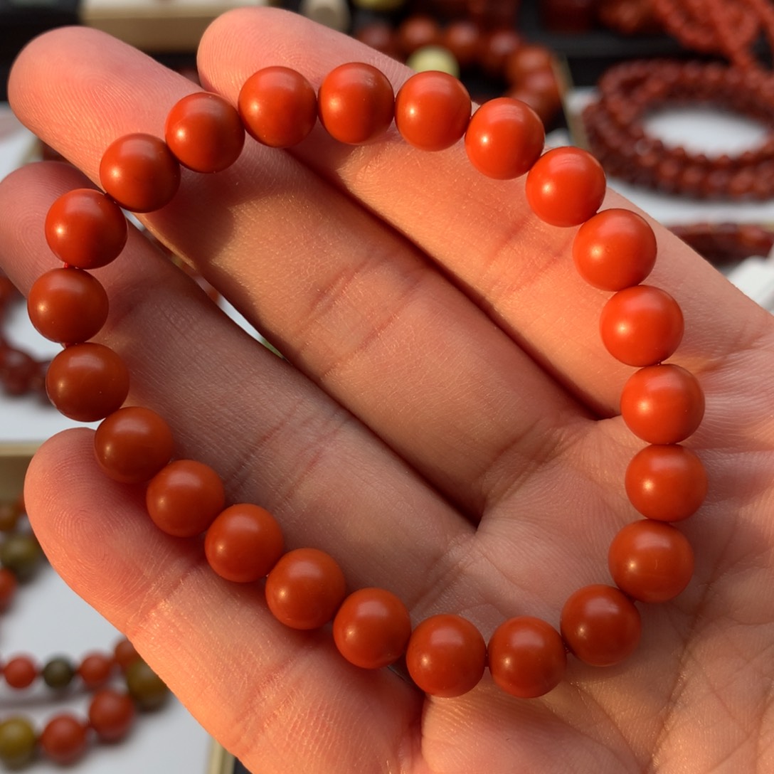 南红玛瑙手链未镶嵌