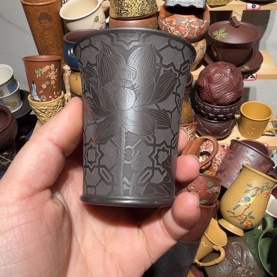 紫砂茶杯x***u宜兴紫砂主人杯