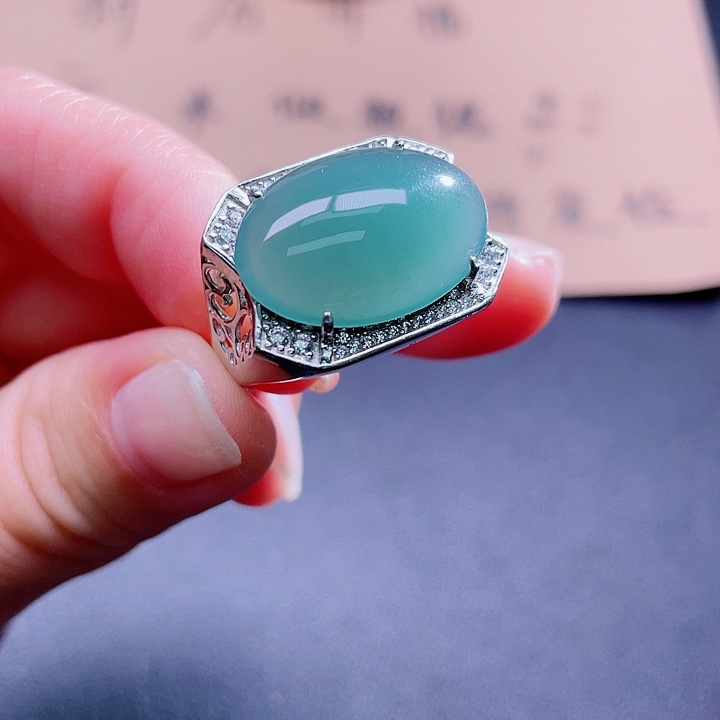 翡翠吊坠(不含链)银S925镶嵌