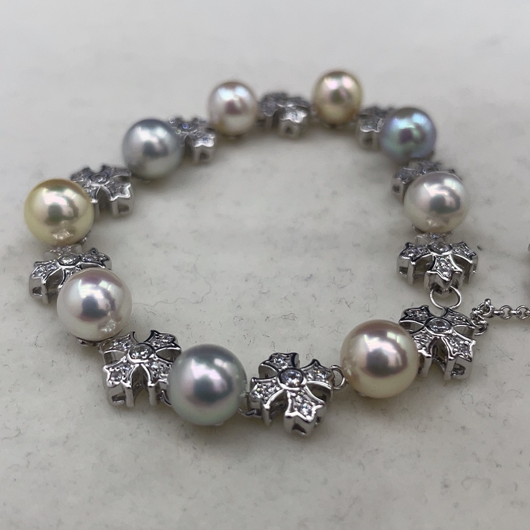 海水珍珠颈饰银S925镶嵌