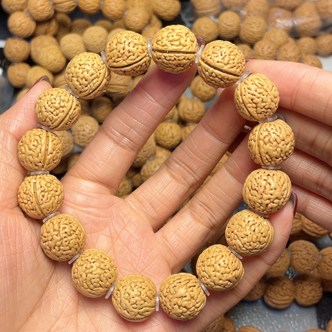 桃核吊坠15野生核手串