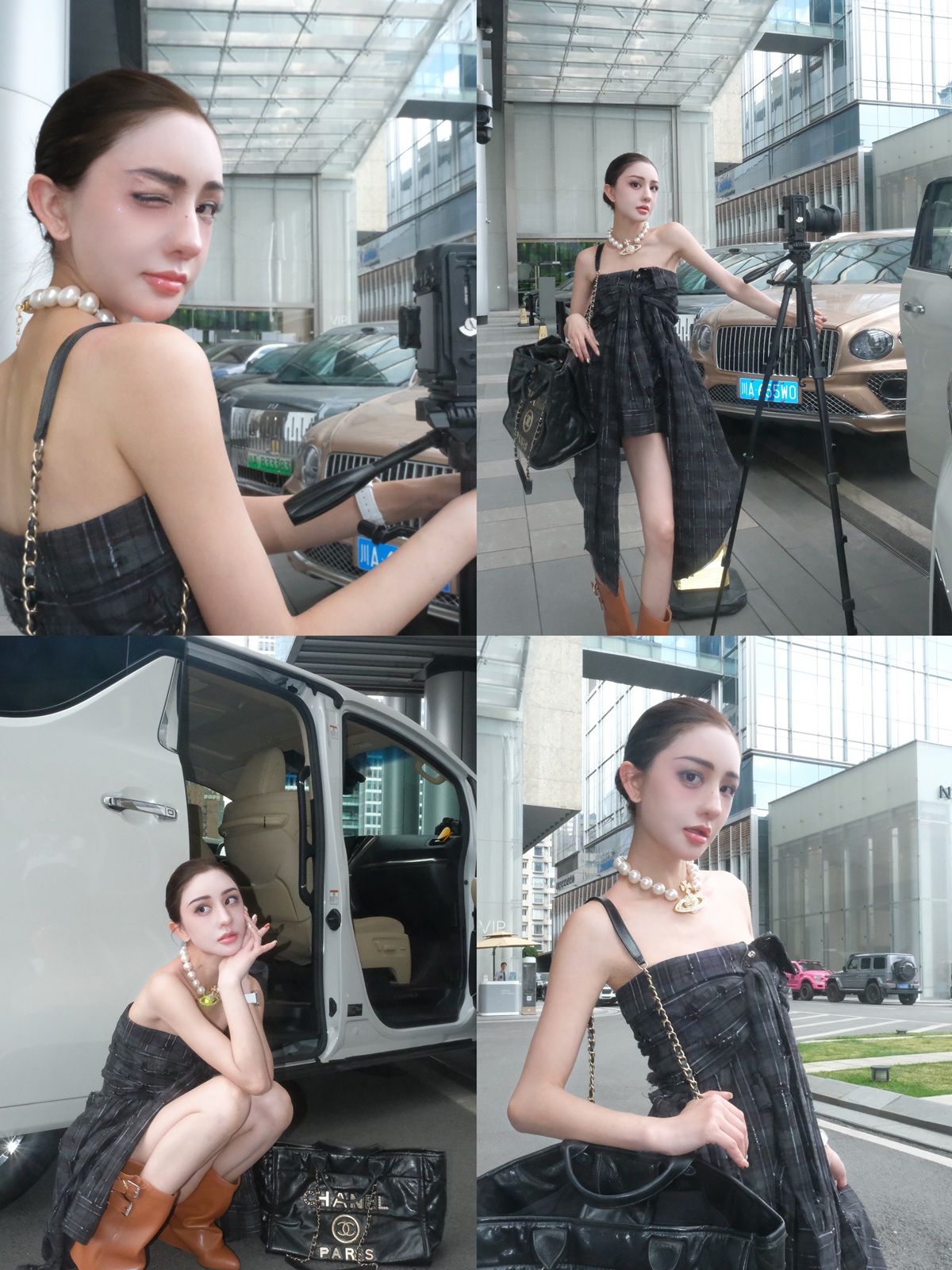 2025初夏MyloveLeo“97%格子”格纹不规则抹胸（衣长62）