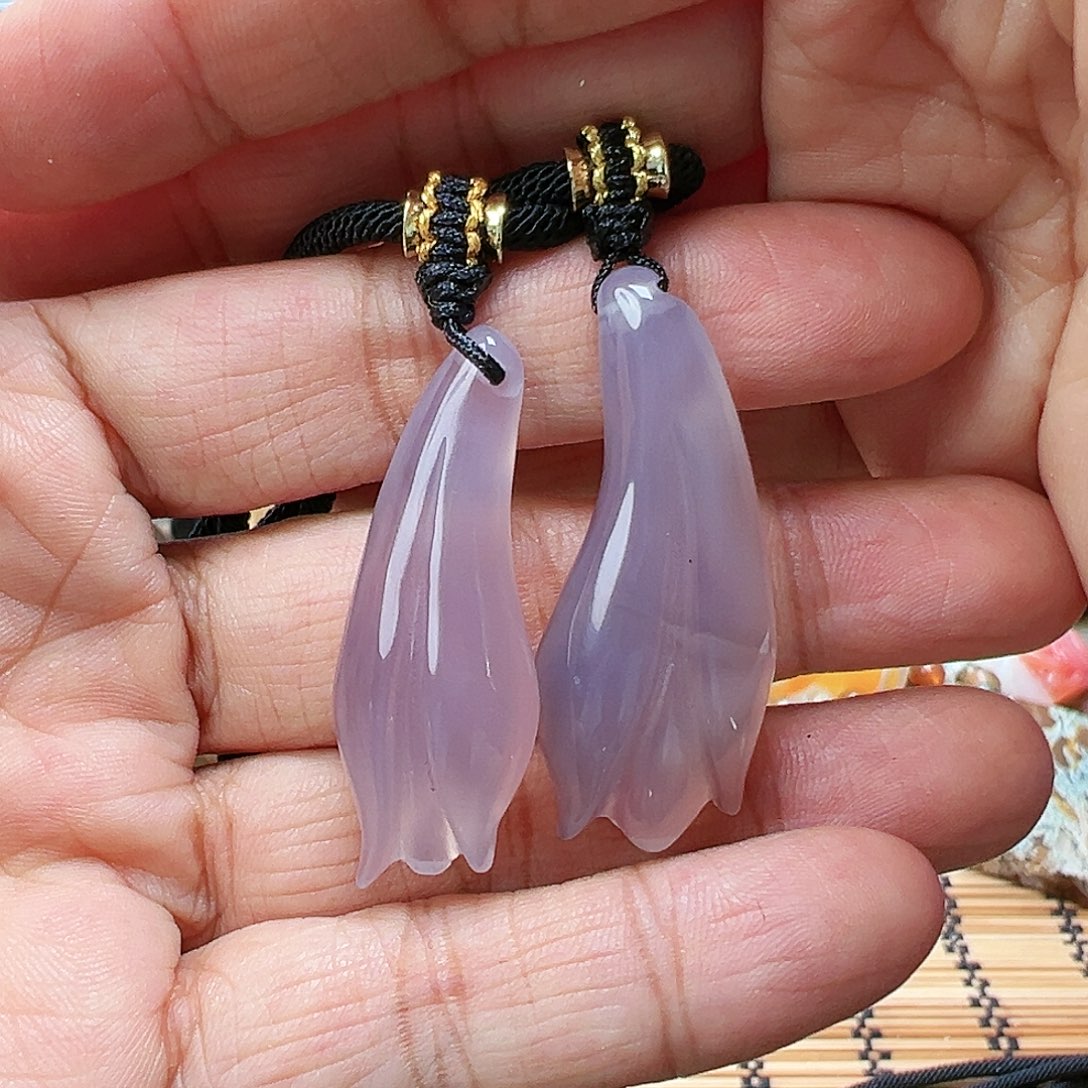 未镶嵌玛瑙/玉髓珠宝半成品随机2发一