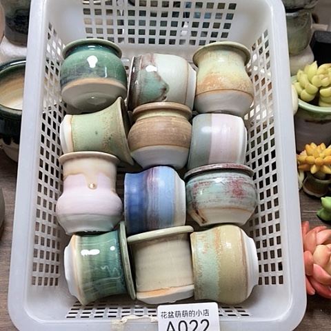 紫砂花盆022微瑕品口径3.5到4.5左右