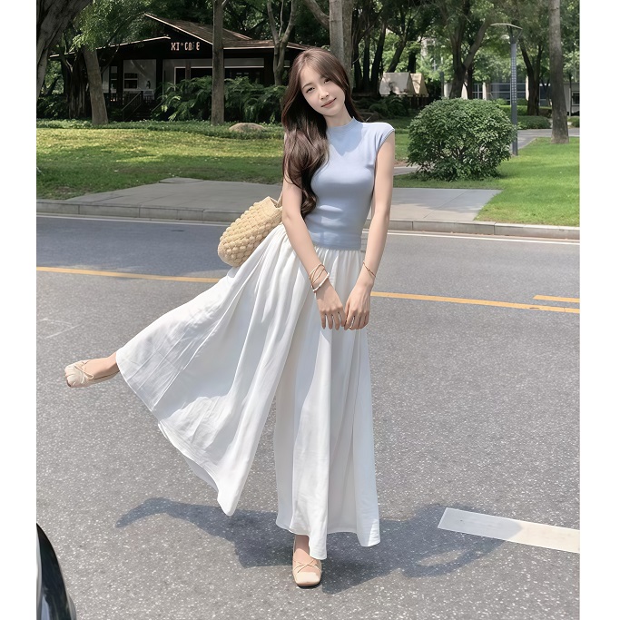 2025夏季茶系穿搭一整套清新韩剧时尚漂亮小个子多巴胺两件套套装