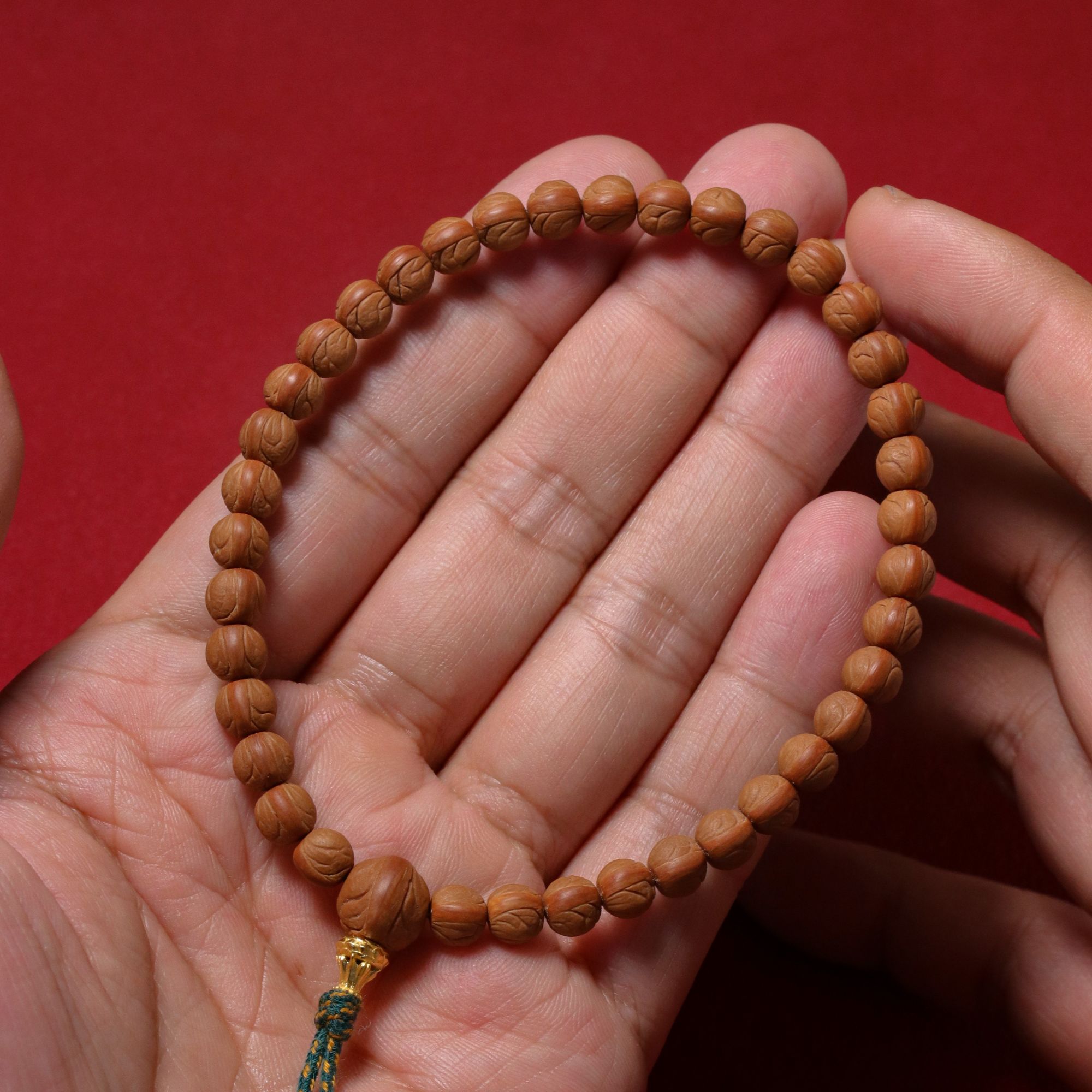 【极小版】S级·极小尺寸原生态秦岭龙纹桃核原皮手持长串108龙纹塔