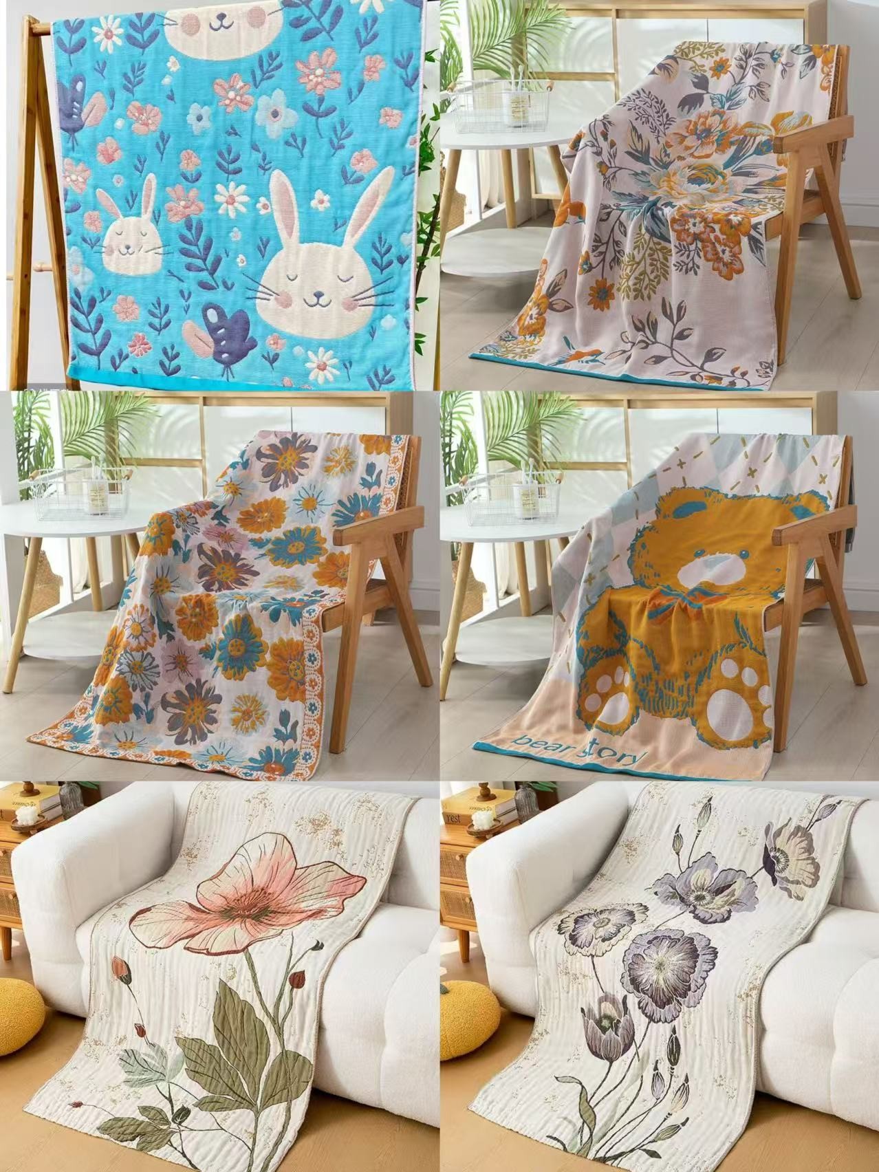 不挑花色（浴巾）80*160四季通用透气性好