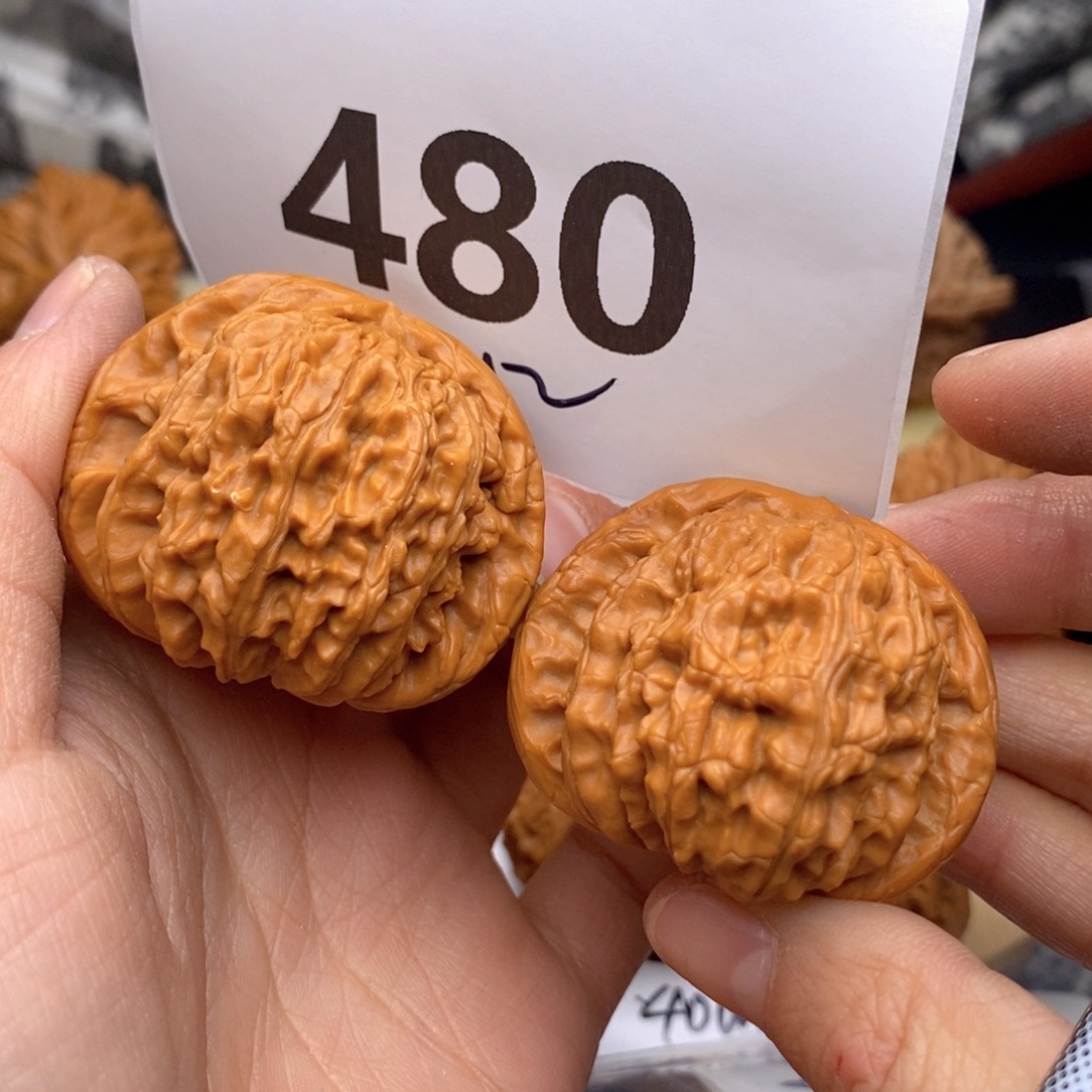 文玩核桃把件480号42白 