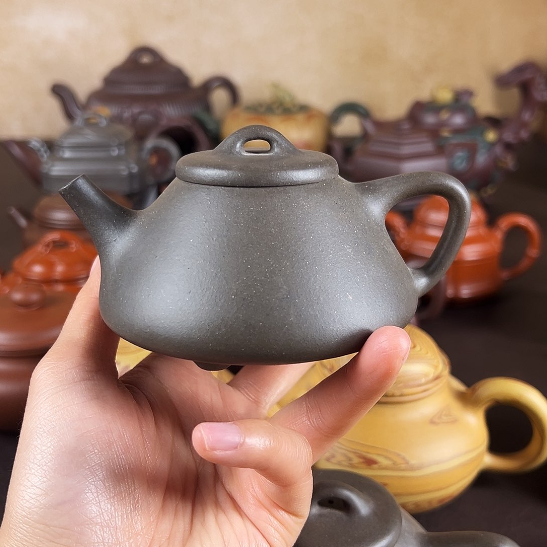 紫砂茶壶子冶石瓢170cc段泥
