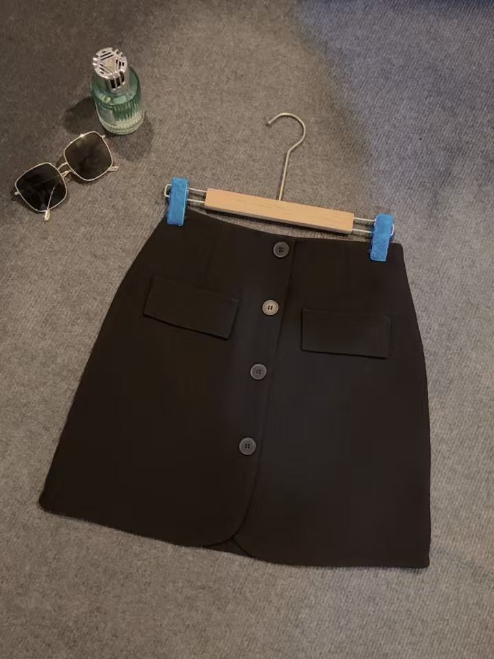 『 半身裙 S』洋气显瘦时尚韩版设计款百搭半身裙8042