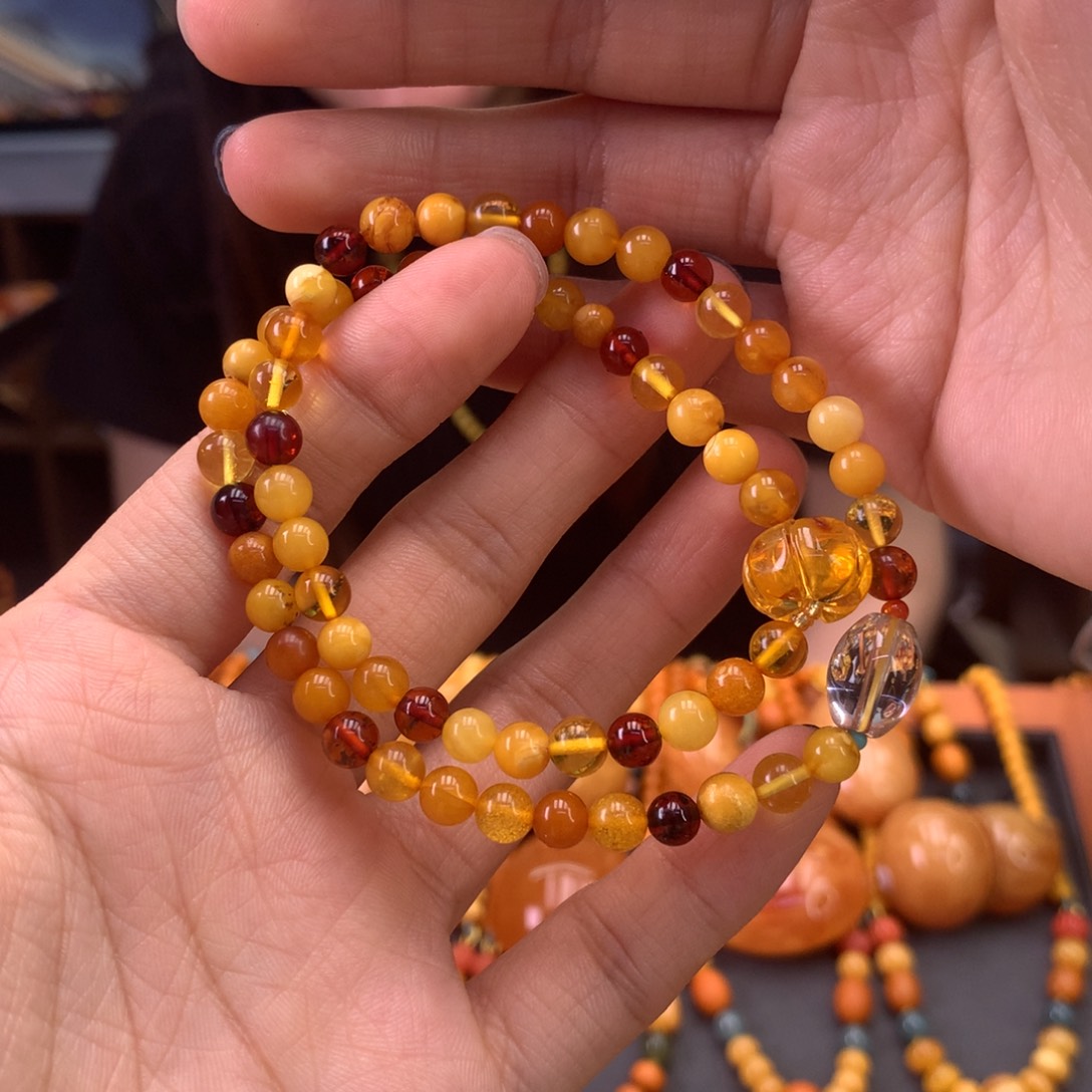 未镶嵌琥珀手串天然