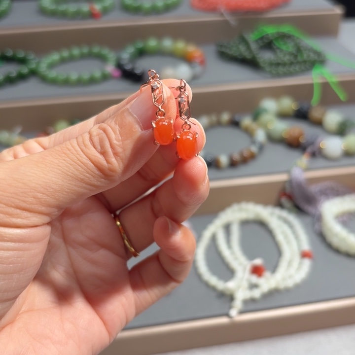 和田玉银S925镀金镶嵌颈饰