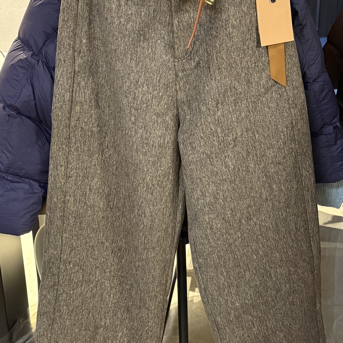 3396极简羊毛毛呢休闲裤