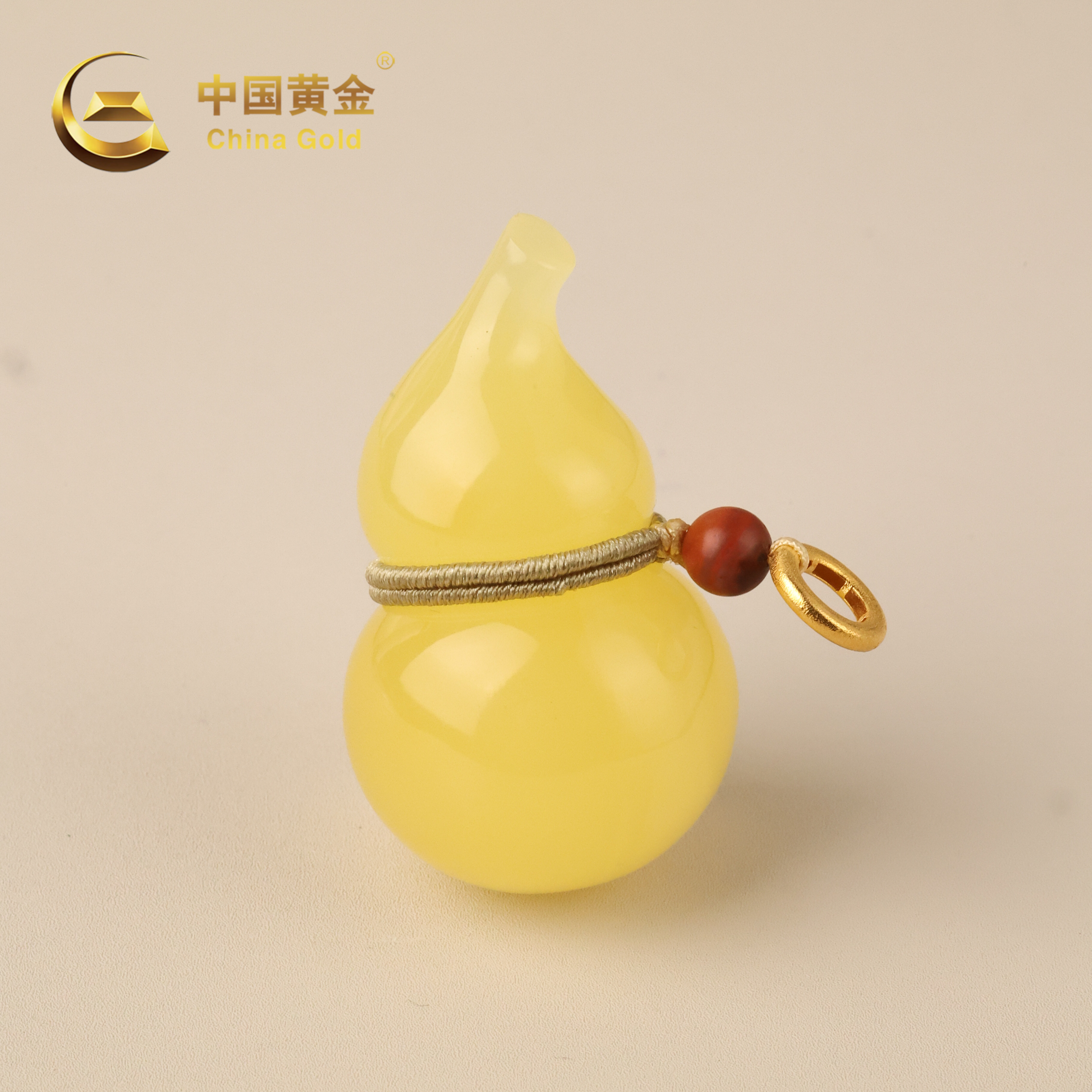 【中国黄金】曜灵 | 蜜蜡*吊坠*18k金镶嵌-D7594-L-Y