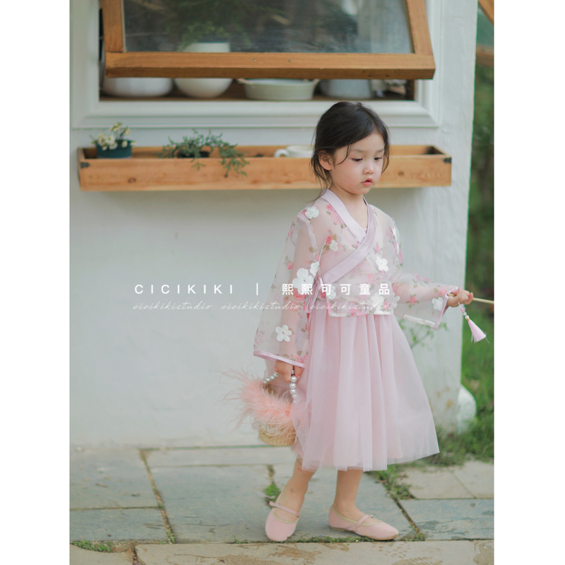 现货【梦里羽衣】女童夏季新国风气质飘逸儿童汉服熙熙可可LYQ2387