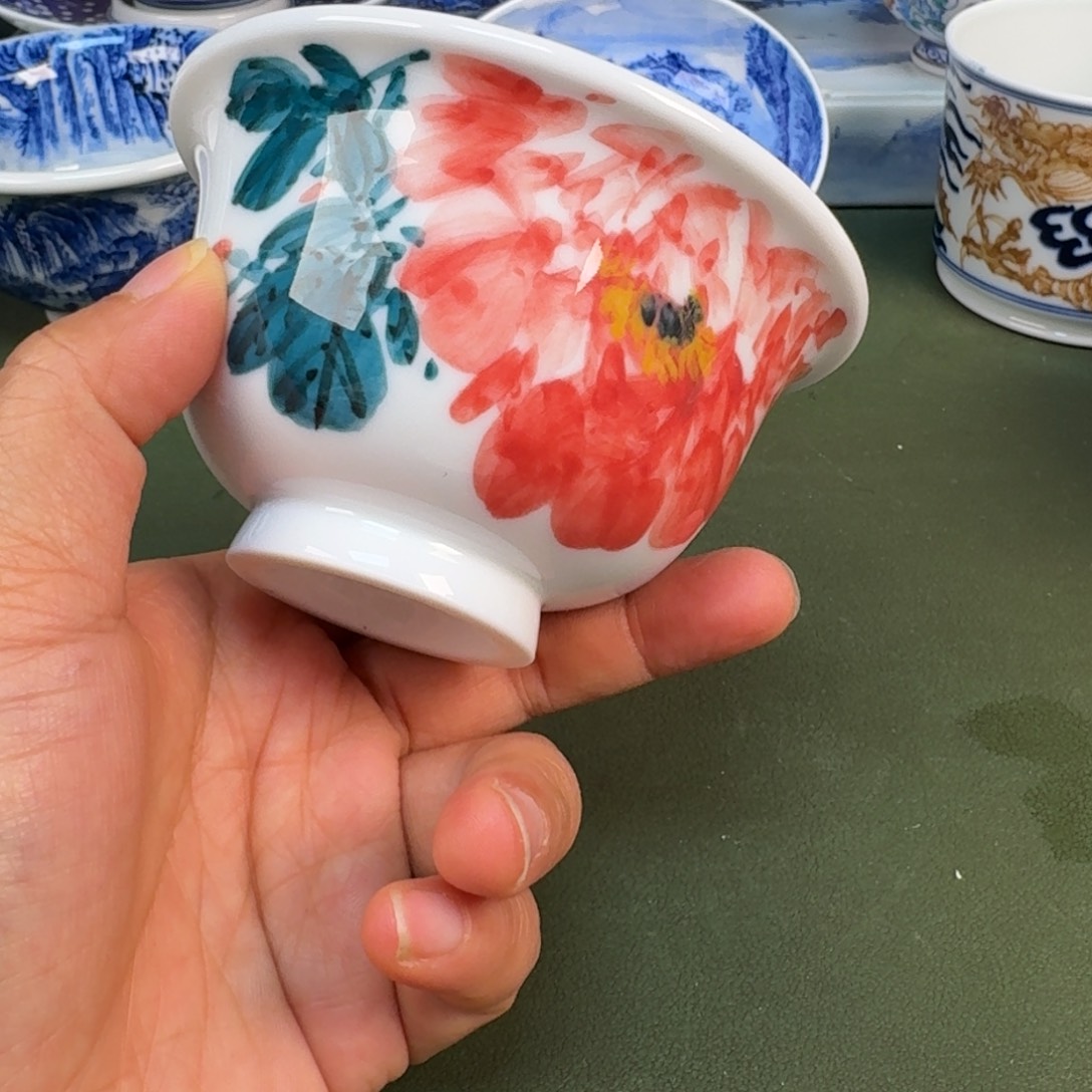 陶景德镇纯手绘茶具圆圆244