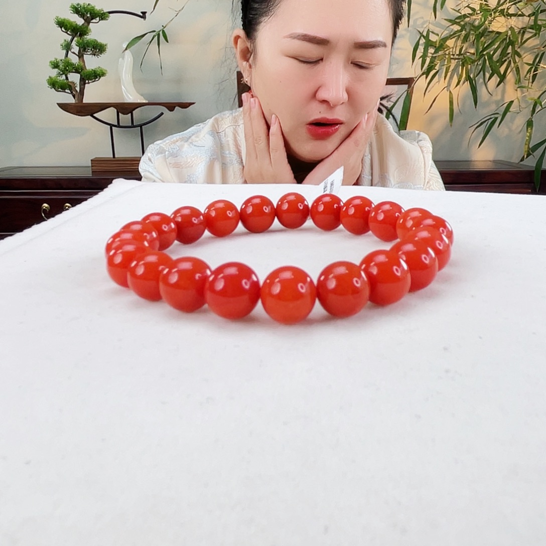 南红玛瑙手链未镶嵌南红9.3