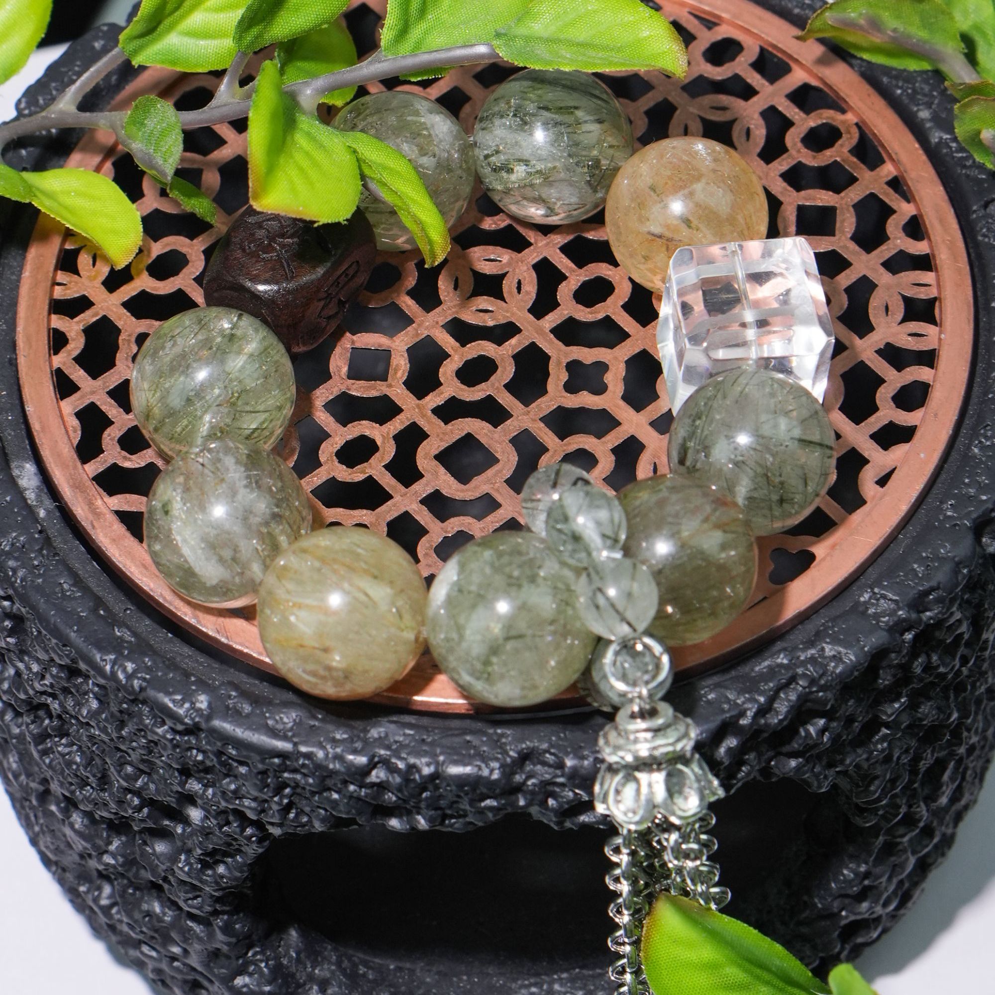 【灵愈晶】天然绿幽灵纳财小众设计款手串（多样性发其一）