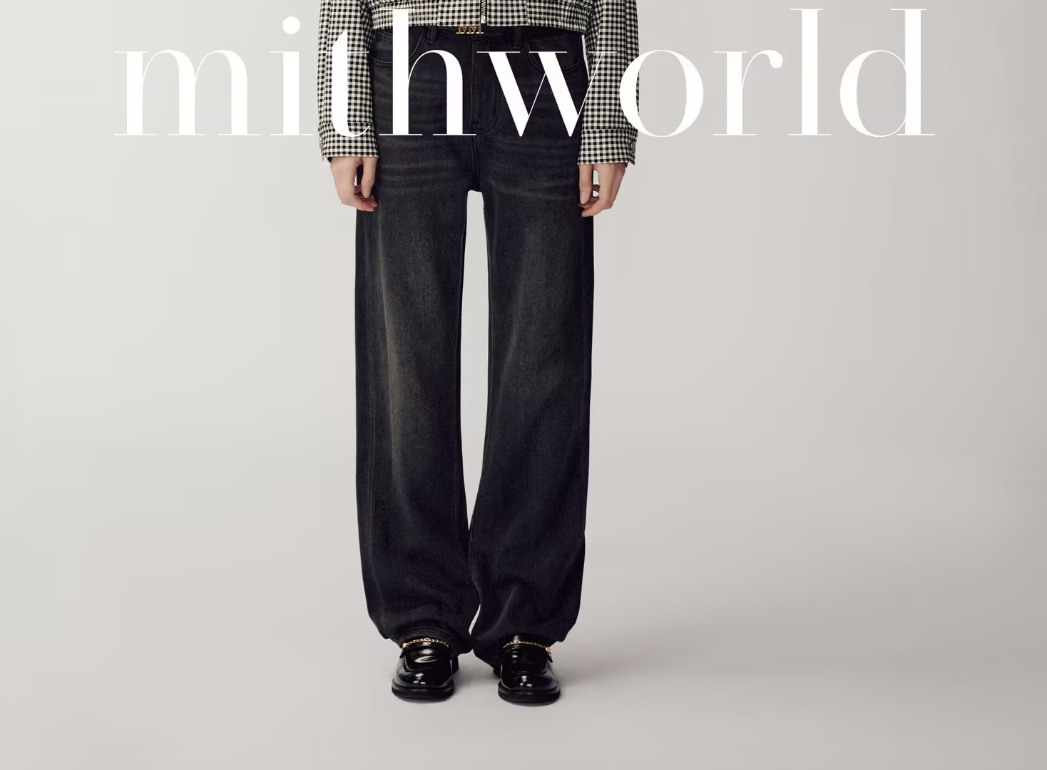 mithworld高腰绵柔牛仔裤 女常规款