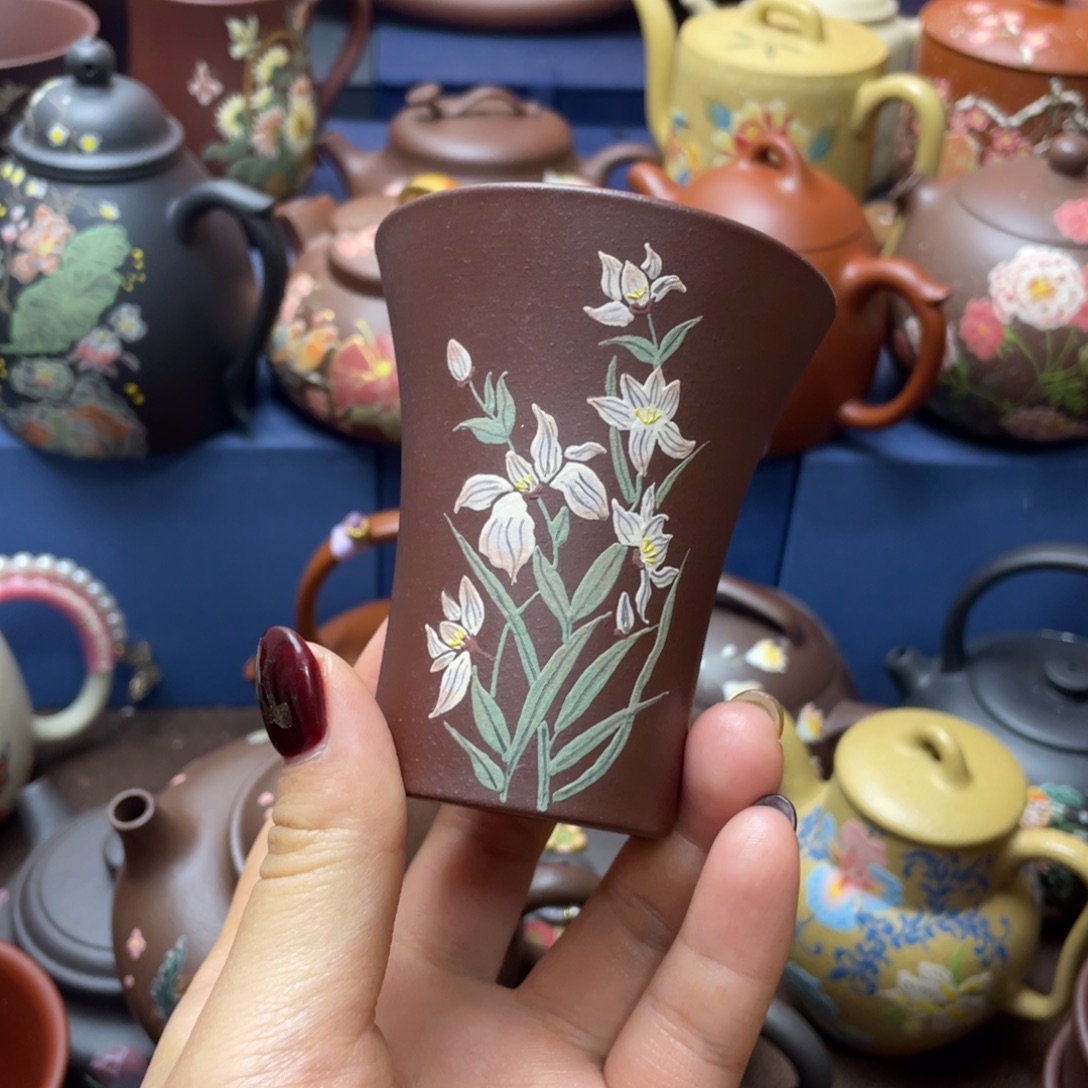 红泥茶杯紫砂主人杯120cc