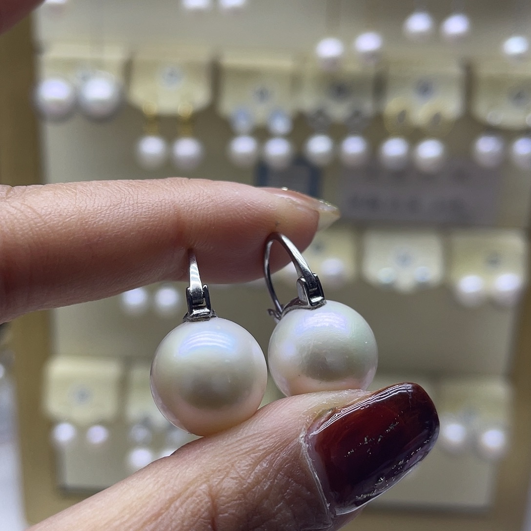 耳饰淡水珍珠银S925镶嵌