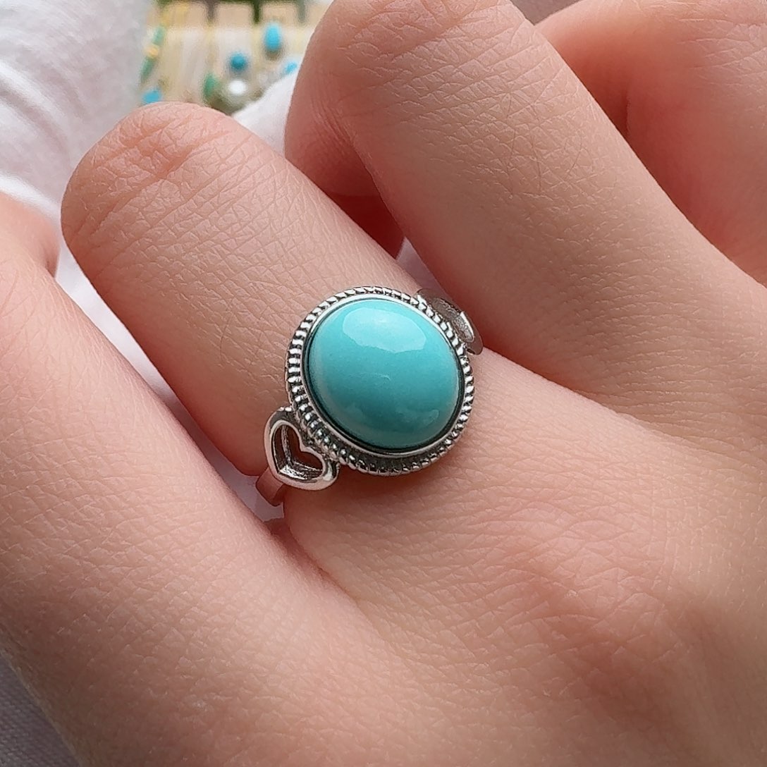 绿松石珠宝奇石银S925镶嵌