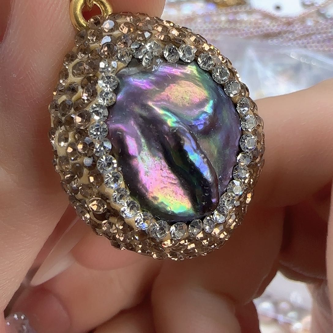 银S925镶嵌项链定制397淡水珍珠