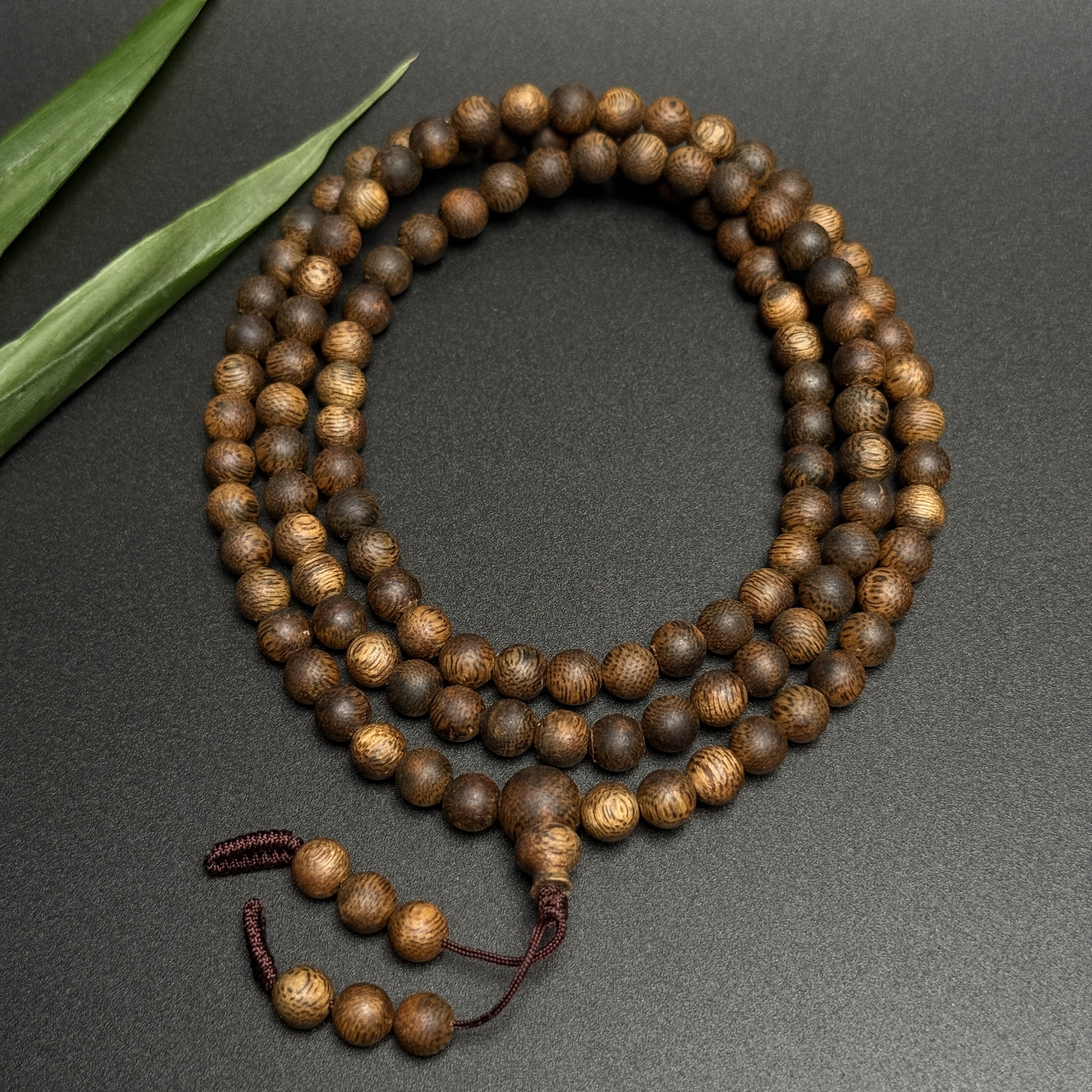 沉香手串金沙叶绿棋圆珠0.7多圈 多样性发一 