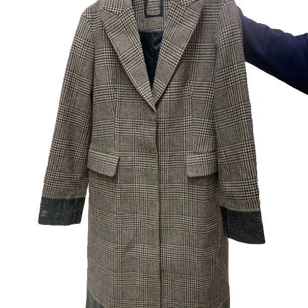 经典大牌格子款纯手工双面全大衣外套