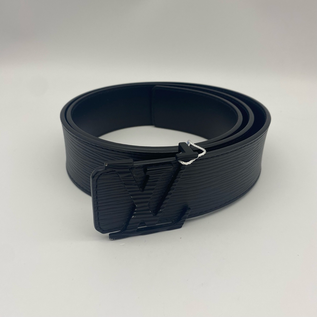 95新 LouisVuitton/路易威登 90码水波纹磨砂扣黑色腰带11105383