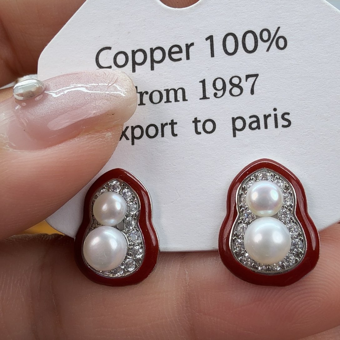 未镶嵌耳饰淡水珍珠