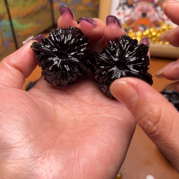 ༄***࿐核桃地闷文玩手把件四座楼 16