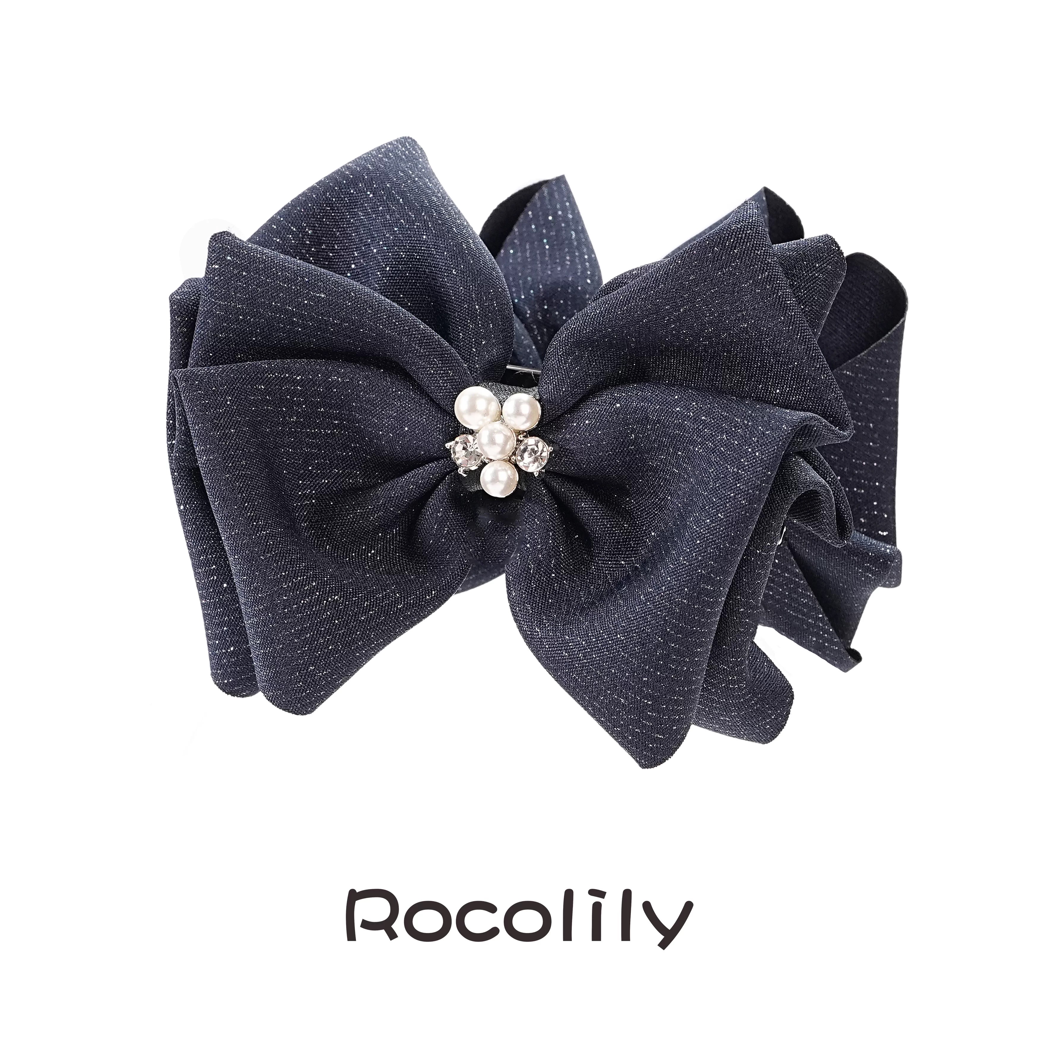 ROCOLILY栀茉丸子夹法式优雅蝴蝶结百搭气质懒人丸子夹百搭发饰女