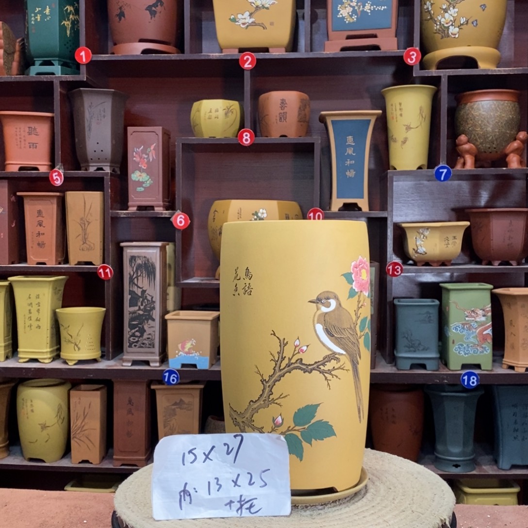 紫砂艺术紫砂花盆