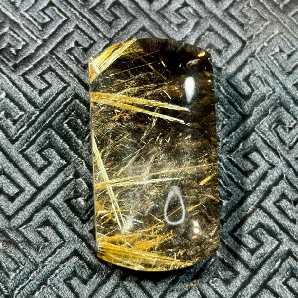 天然水晶纯手工雕刻钛晶平安无事牌吊坠时尚百搭精美