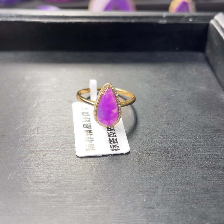 苏纪石（舒俱来）18K金镶嵌耳坠戒指