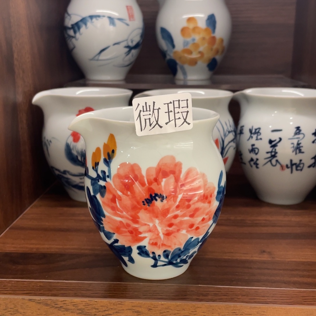 微瑕釉下彩纯手绘